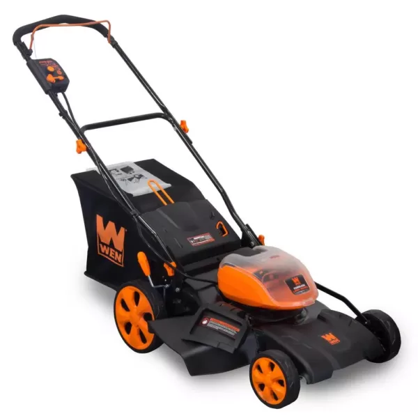 WEN 19 in. 40-Volt MAX Lithium-Ion Cordless Battery 3-in-1 Walk Behind Push Lawn Mower with 16 Gal. Bag (Tool-Only)