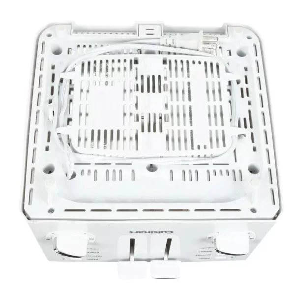 Cuisinart Compact 4-Slice White Wide Slot Toaster with Crumb Tray