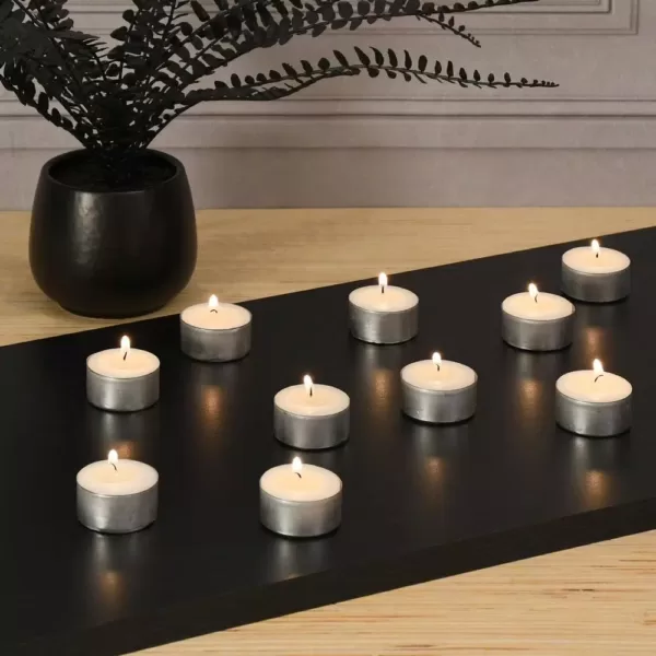 LUMABASE Extended Burn Tea Light Candles- 100-Count