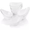 MALACASA 4.5 in. Ceramic White Ramekins Souffle Dishes for Creme Brulee(Set of 12)
