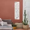 Pinnacle 13 in. x 47 in. Barn Door Wall Farmhouse Rules Rustic White Wood Plank Decorative Sign