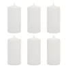 Stonebriar Collection 6 in. White Unscented Pillar Candles (Set of 6)