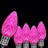 Wintergreen Lighting OptiCore C7 LED Pink Faceted Christmas Light Bulbs (25-Pack)