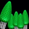 Wintergreen Lighting OptiCore C9 LED Green Faceted Christmas Light Bulbs (25-Pack)