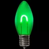 Wintergreen Lighting FlexFilament C9 LED Shatterproof Green Vintage Edison Christmas Light Bulbs (5-Pack)