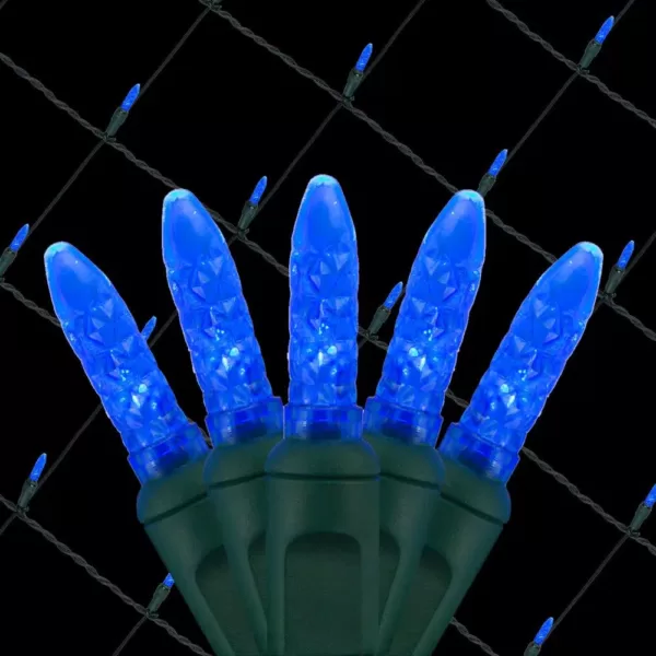Wintergreen Lighting 48 in. x 72 in. 100-Light M5 LED Blue Net Light Set