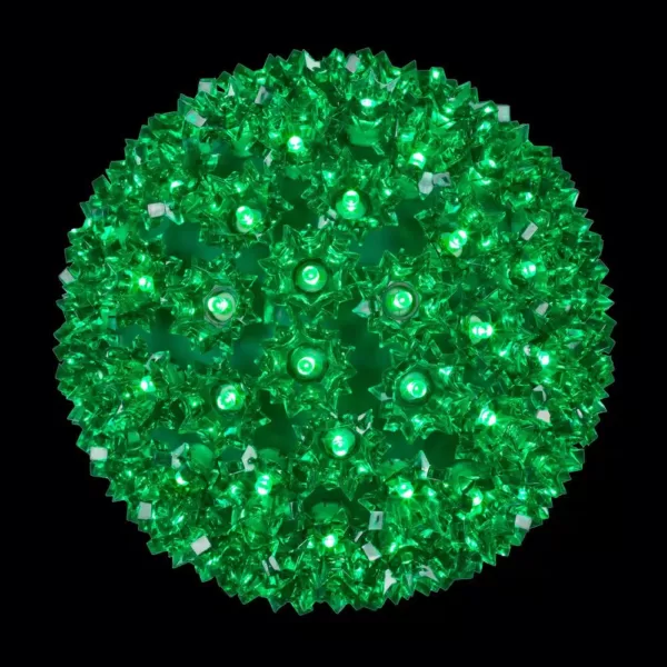 Wintergreen Lighting 7.5 in. 120-Light LED Green Decorative Starlight Sphere