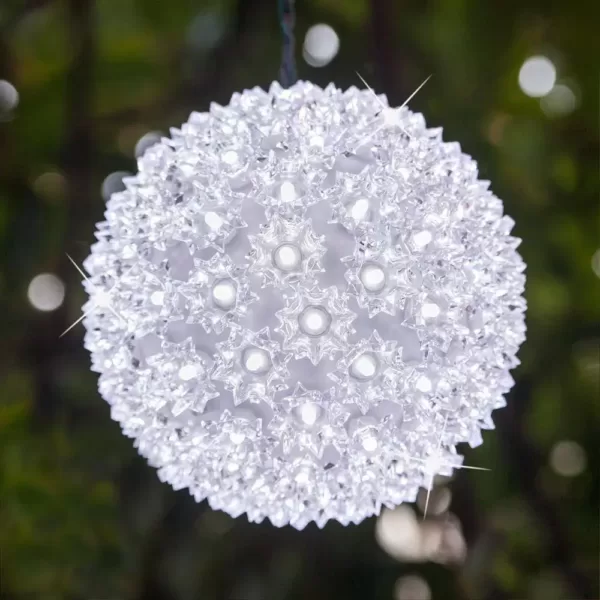 Wintergreen Lighting 6 in. 70-Light LED Cool White Twinkle Starlight Sphere