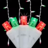 Wintergreen Lighting SoftTwinkle 7 ft. 70-Light LED Red and Green Icicle Light Set