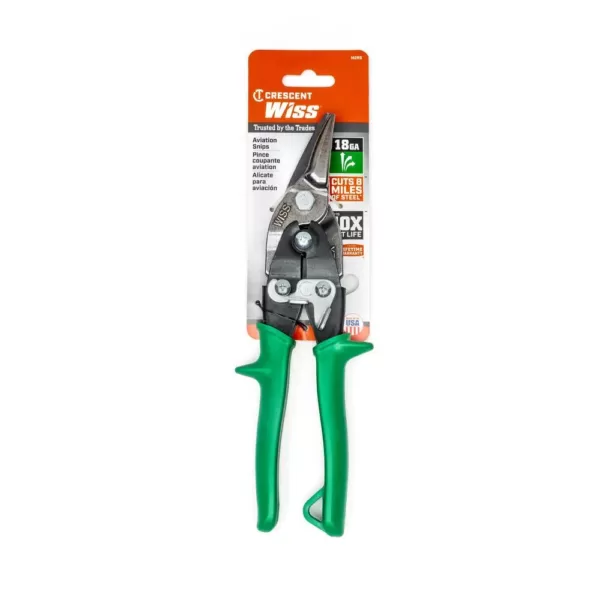 Wiss 9-3/4 in. Compound Action Straight and Right Cut Aviation Snips