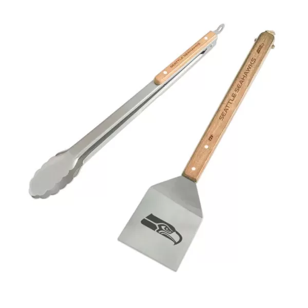 sportsvault Seattle Seahawks 2-Piece BBQ Utensil Set