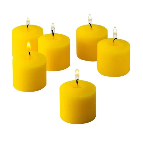 Light In The Dark 10 Hour Yellow Unscented Votive Candle (Set of 72)
