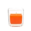 Zest Candle 2 in. Orange Square Glass Votive Candles (12-Box)
